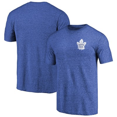 Футболка Toronto Maple Leafs Primary Logo Left Chest Distressed Tri-Blend - Heathered Blue