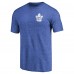 Футболка Toronto Maple Leafs Primary Logo Left Chest Distressed Tri-Blend - Heathered Blue