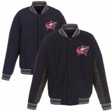 Куртка Columbus Blue Jackets JH Design Wool Poly-Twill Accent - Navy/Charcoal