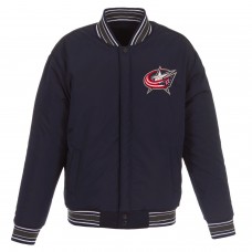 Куртка Columbus Blue Jackets JH Design Wool Poly-Twill Accent - Navy/Charcoal