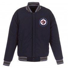 Куртка Winnipeg Jets JH Design Wool Poly-Twill Accent - Navy/Charcoal