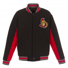 Куртка Ottawa Senators JH Design Wool Poly-Twill Accent - Black/Red