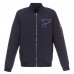 St. Louis Blues JH Design Navy Lightweight Nylon Bomber Jacket