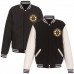 Двусторонняя куртка Boston Bruins JH Design Reversible Fleece Faux Leather Sleeves - Black/White