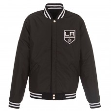 Двусторонняя куртка Los Angeles Kings JH Design Reversible Fleece Faux Leather Sleeves - Black/White
