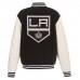 Двусторонняя куртка Los Angeles Kings JH Design Reversible Fleece Faux Leather Sleeves - Black/White