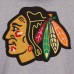 Куртка на кнопках Chicago Blackhawks JH Design Gray/Black Embroidered Logo Reversible Hooded Fleece