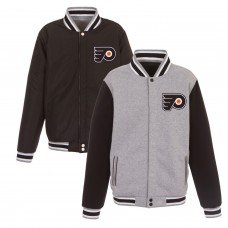 Куртка Philadelphia Flyers JH Design Embroidered Reversible Fleece- Gray/Black
