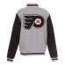 Куртка Philadelphia Flyers JH Design Embroidered Reversible Fleece- Gray/Black