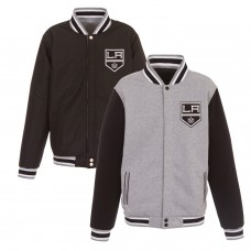 Куртка Los Angeles Kings JH Design Embroidered Reversible Fleece- Gray/Black