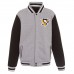 Pittsburgh Penguins JH Design Gray/Black Embroidered Reversible Full Snap Fleece Jacket
