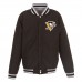 Pittsburgh Penguins JH Design Gray/Black Embroidered Reversible Full Snap Fleece Jacket