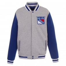 Куртка New York Rangers JH Design Embroidered Reversible Fleece- Gray/Royal
