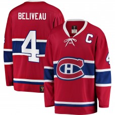 Игровая джерси Jean Beliveau Montreal Canadiens Premier Breakaway Retired - Red