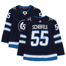 Игровая джерси Autographed Winnipeg Jets Mark Scheifele Fanatics Authentic Navy Adidas Authentic