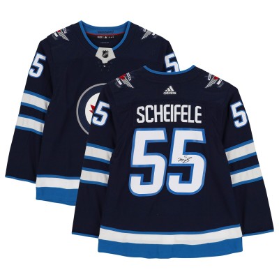 Игровая джерси Autographed Winnipeg Jets Mark Scheifele Fanatics Authentic Navy Adidas Authentic