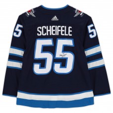 Игровая джерси Autographed Winnipeg Jets Mark Scheifele Fanatics Authentic Navy Adidas Authentic
