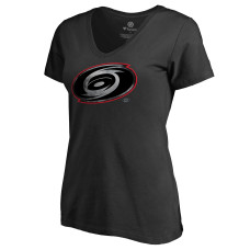 Женская Футболка Carolina Hurricanes Black Core Smoke V-Neck