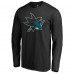 Футболка с длинным рукавом San Jose Sharks Black Team Alternate