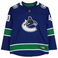 Autographed Vancouver Canucks Elias Pettersson Fanatics Authentic Blue Fanatics Breakaway Jersey
