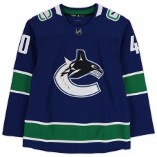 Autographed Vancouver Canucks Elias Pettersson Fanatics Blue Adidas Authentic Jersey