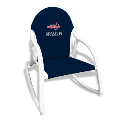 Navy Washington Capitals Childrens Personalized Rocking Chair