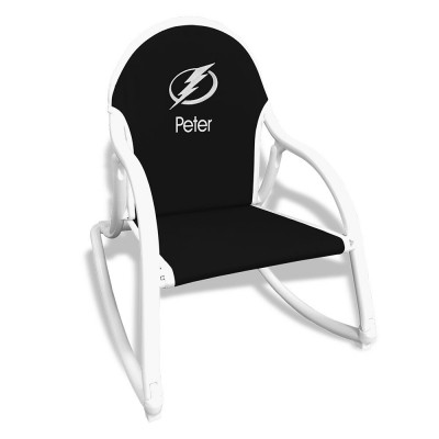 Black Tampa Bay Lightning Childrens Personalized Rocking Chair