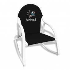 Black San Jose Sharks Childrens Personalized Rocking Chair Black San Jose Sharks Childrens Personalized Rocking Chair