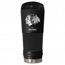 Именная кружка Chicago Blackhawks 24oz. Stealth Draft Beverage - Black