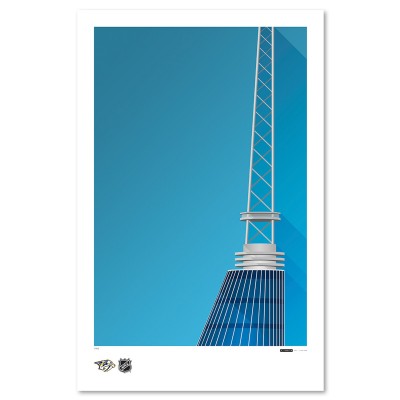 Nashville Predators 11 x 17 Minimalist Bridgestone Arena Art Poster