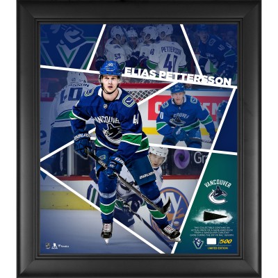 Плакат Elias Pettersson Vancouver Canucks Fanatics Authentic Framed 15 x 17 Impact Player Collage with a - Limited Edition of 500