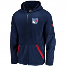 Кофта на молнии New York Rangers Fanatics Rinkside Grid-Back Raglan - Navy