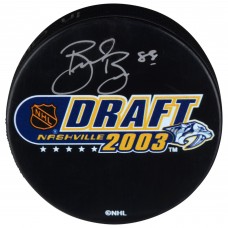 Brent Burns Carolina Hurricanes Fanatics Authentic Autographed 2003 NHL Draft Logo Hockey Puck