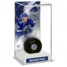 Tampa Bay Lightning Brayden Point Fanatics Authentic Deluxe Tall Hockey Puck Case Tampa Bay Lightning Brayden Point Fanatics Authentic Deluxe Tall Hockey Puck Case