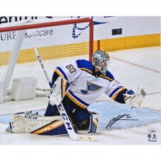 Autographed St. Louis Blues Jordan Binnington Fanatics Authentic 16 x 20 Glove Save Photograph