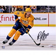 Autographed Nashville Predators Roman Josi Fanatics Authentic 8 x 10 Gold Jersey Skating Photograph