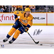 Autographed Nashville Predators Roman Josi Fanatics Authentic 16 x 20 Gold Jersey Skating Photograph