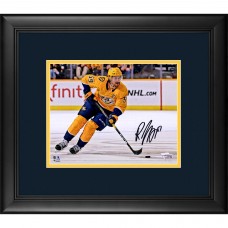 Autographed Nashville Predators Roman Josi Fanatics Authentic Framed 8 x 10 Gold Jersey Skating Photograph