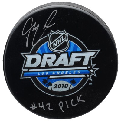 Шайба с автографом Devante Smith-Pelly Washington Capitals Fanatics Authentic Autographed 2010 NHL Draft Logo with '#42 Pick' Inscription