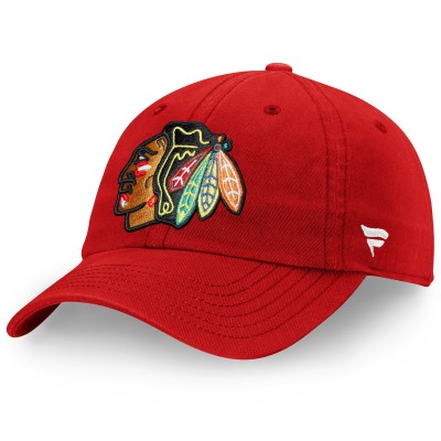Бейсболка Chicago Blackhawks Fanatics Red Core Vintage Fundamental
