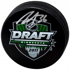 Шайба John Gibson Anaheim Ducks Fanatics Authentic Autographed 2011 NHL Draft Logo