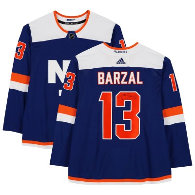 Autographed New York Islanders Mathew Barzal Fanatics Authentic Blue Alternate Adidas Authentic Jersey