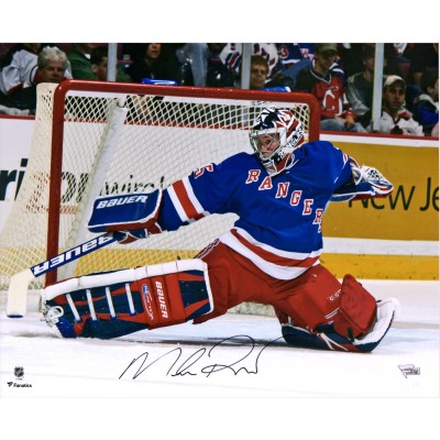 Autographed New York Rangers Mike Richter Fanatics Authentic 16 x 20 Making Save Photograph