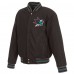San Jose Sharks JH Design Reversible Wool Jacket - Gray/Black
