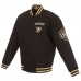 Pittsburgh Penguins JH Design Poly Twill Varsity Jacket - Black