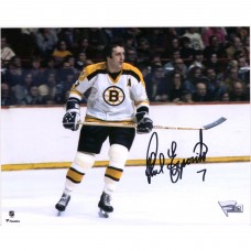 Autographed Boston Bruins Phil Esposito Fanatics Authentic 8 x 10 White Jersey Skating Horizontal Photograph