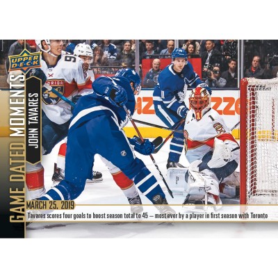 Unsigned Toronto Maple Leafs John Tavares 2018-19 Upper Deck Game Dated Moments #78 Trading Card - Four Goal Game Against Florida Panthers