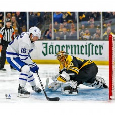 Unsigned Toronto Maple Leafs Mitch Marner Fanatics Authentic 2019 Stanley Cup Playoffs Penalty Shot Goal vs. Boston Photograph