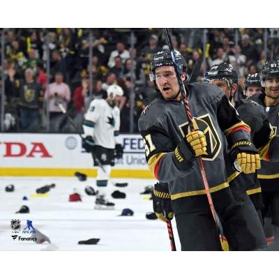 Unsigned Vegas Golden Knights Mark Stone Fanatics Authentic 2019 Stanley Cup Playoffs Hat Trick vs. San Jose - 1st Postseason Hat Trick in Franchise History