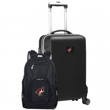 Arizona Coyotes MOJO Deluxe 2-Piece Backpack and Carry-On Set - Black